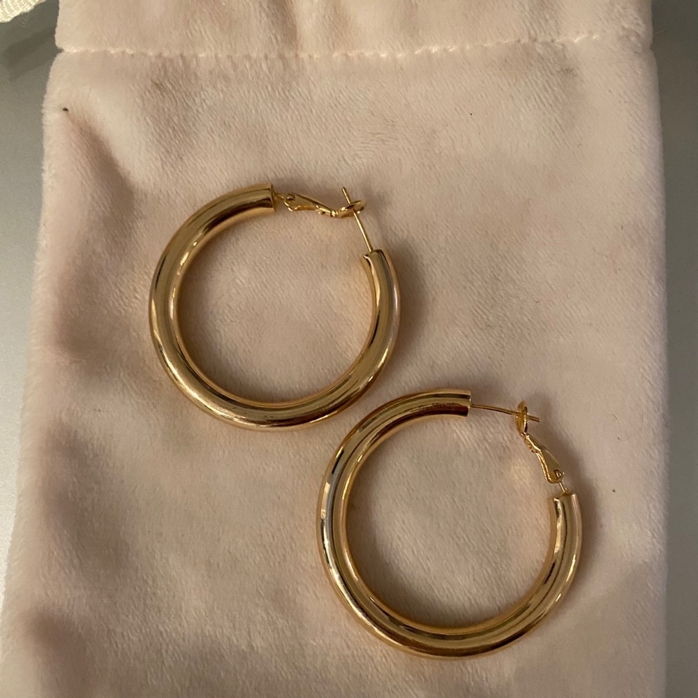 Gold hoop earrings